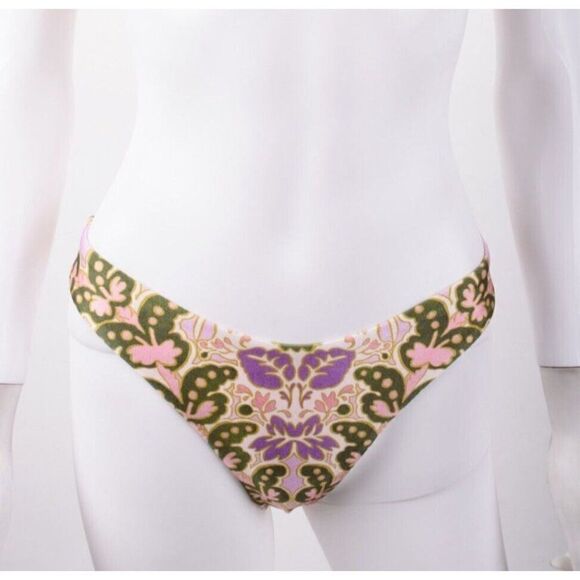 Zimmermann Womens Violet Printed Bikini Bottom Swim Suit AU 0 US 4 NWT - Picture 1 of 6